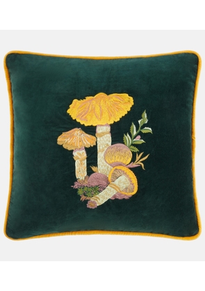 Les-Ottomans Mushroom cotton velvet cushion