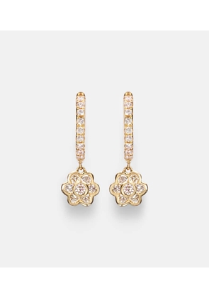 Anita Ko 18kt gold hoop earrings with diamonds