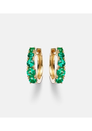 Anita Ko Graduated 18kt gold huggie earrings with emeralds