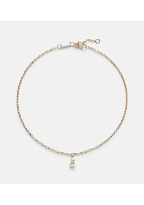 Anita Ko 18kt gold anklet with diamond