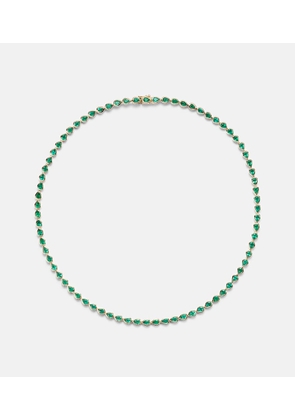 Anita Ko 18kt gold choker with emeralds