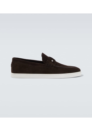 Christian Louboutin Chambeliboat suede slip-on shoes