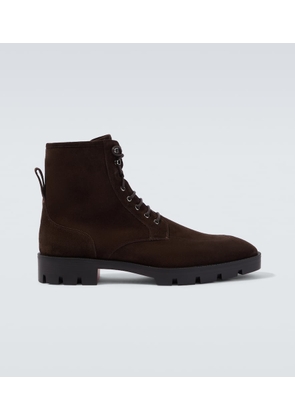 Christian Louboutin Caracolo Lion leather lace-up boots