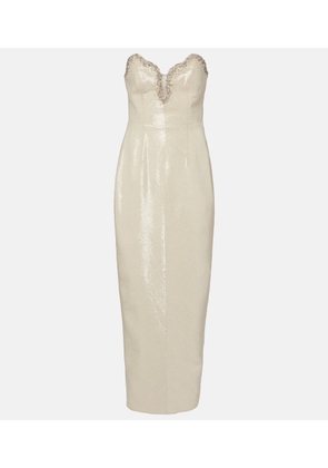 Clio Peppiatt Selene embellished bustier gown