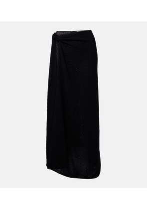 Christopher Esber Knitted cotton-blend maxi skirt