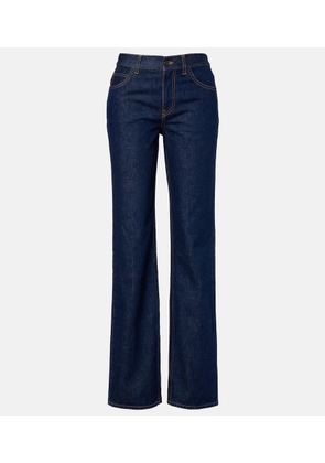 The Row Carlyl mid-rise straight jeans