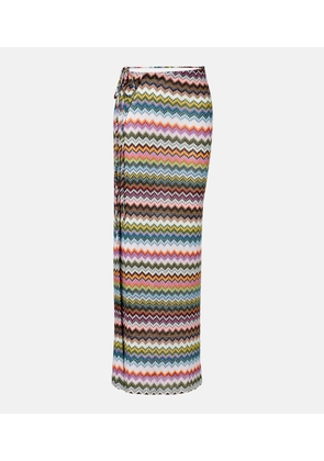 Missoni Zigzag lame wrap skirt