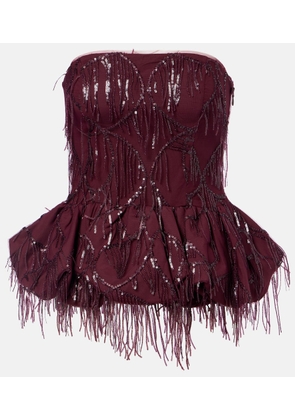 Rotate Sequined peplum top