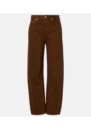 Citizens of Humanity Miro leopard-print barrel-leg jeans