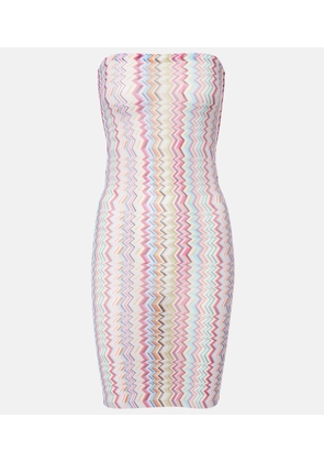 Missoni Zigzag strapless minidress