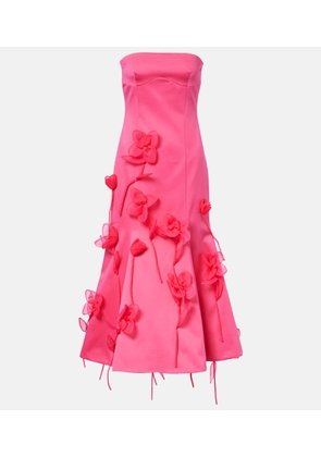 Rotate Floral-applique midi dress