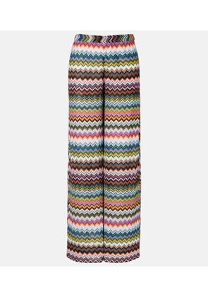 Missoni Zig Zag lame palazzo pants
