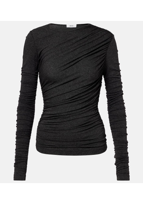 Agolde Tania ruched jersey top
