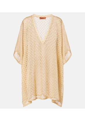 Missoni Open-knit lame kaftan