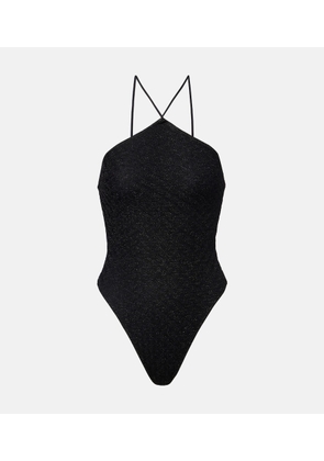 Missoni Zigzag cutout lame swimsuit