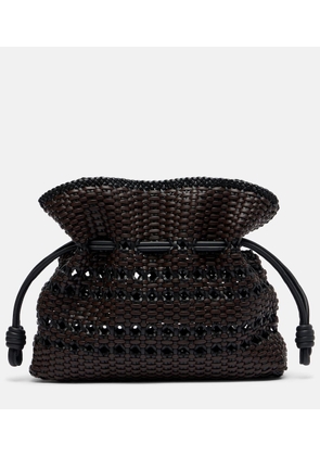 Loewe Flamenco Medium woven leather clutch