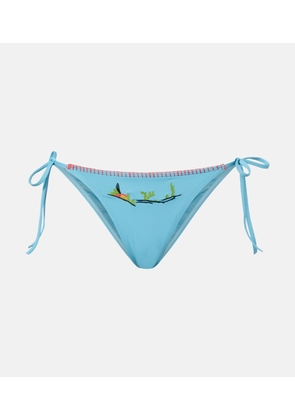 Staud Sisley embroidered bikini bottoms