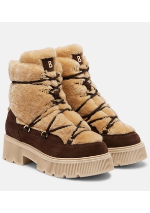 Bogner Turin shearling and suede ankle boots