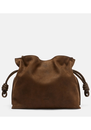 Loewe Flamenco Medium suede clutch