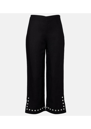 Staud Piha linen-blend flared pants