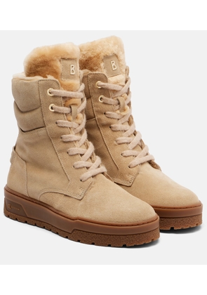 Bogner Calgary shearling-lined suede lace-up boots