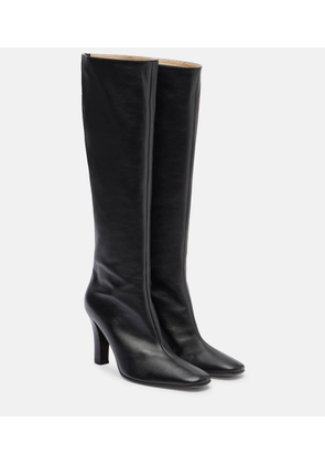 The Row Mona leather knee-high boots