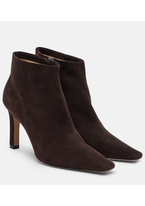 The Row Carla suede ankle boots