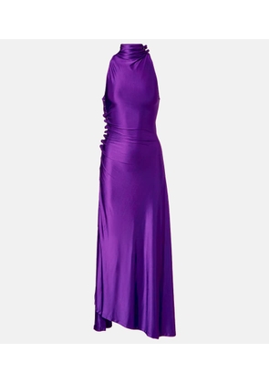 Rabanne Draped satin jersey cocktail dress