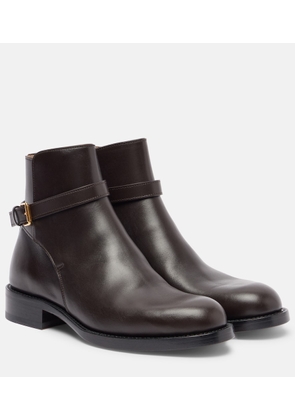 The Row Nobilis leather ankle boots