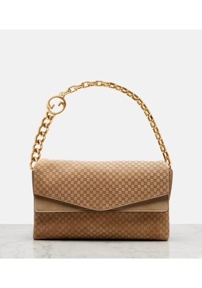 Gucci Interlocking G Large suede shoulder bag