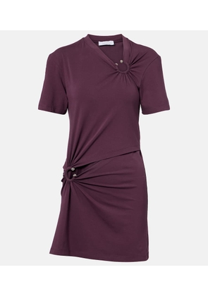 Rabanne Cutout cotton-blend jersey minidress
