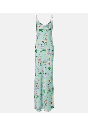 Rabanne Chain-detail floral maxi dress