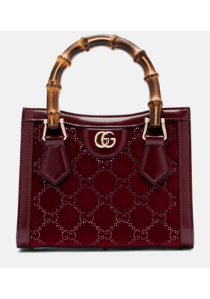 Gucci Gucci Diana GG Crystal velvet tote bag