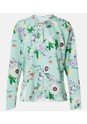 Rabanne Layered floral satin blouse