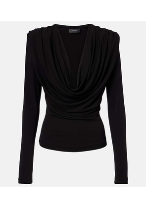 Wardrobe.NYC Draped jersey top