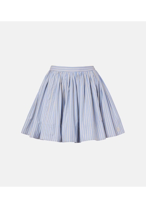 Rabanne Striped cotton miniskirt