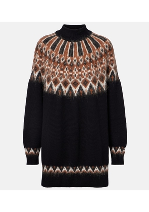 Staud Liza Fair Isle wool-blend sweater dress