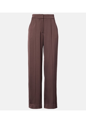 Simkhai Kyra high-rise satin wide-leg pants