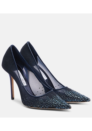 Jimmy Choo Love 100 crystal-embellished pumps