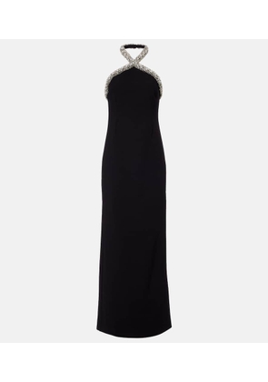 Simkhai Embellished halterneck crepe gown