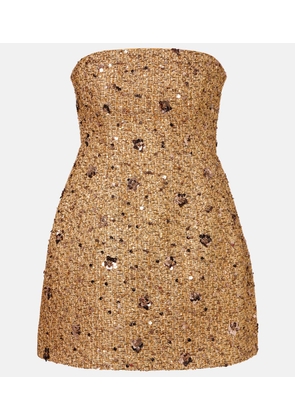 Simkhai Kit sequined tweed bustier dress