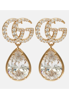Gucci GG Marmont crystal-embellished drop earrings