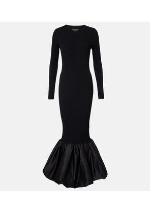 Rotate Cutout ribbed-knit maxi dress