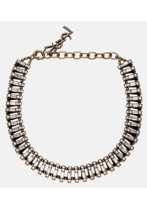 Saint Laurent Pyramid crystal-embellished necklace