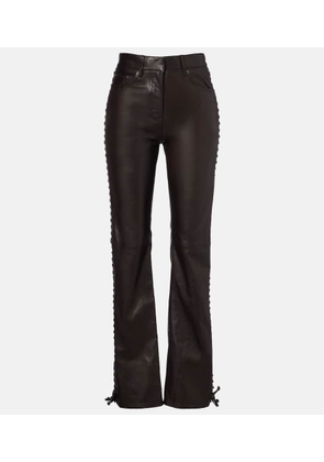 Rotate Leather straight pants