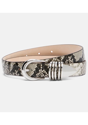 Dehanche Hollyhock snake-effect leather belt