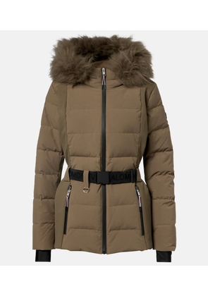 Yves Salomon Doudoune 64cm belted down jacket