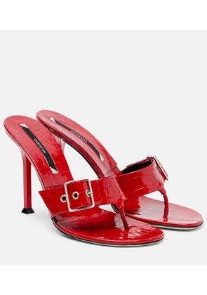 Christen Helix 95 patent leather thong sandals