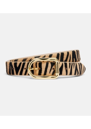 Dehanche Mija zebra-print calf hair belt