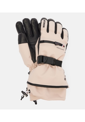 Moncler Leather-trimmed ski gloves